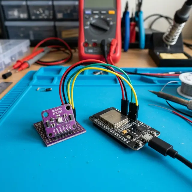 Метеостанция и датчик VOC на ESP32 с BME680 и Алисой