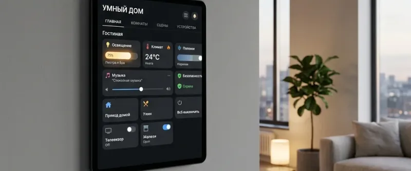 Создание настенной панели управления Node-RED UI для планшета