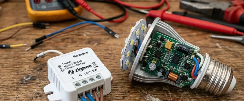 Почему залипают контакты умного реле при включении LED ламп